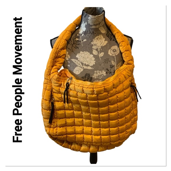 Free People Handbags - FREE PEOPLE  Quilted Shoulder Bag Mustard Yellow NWOT